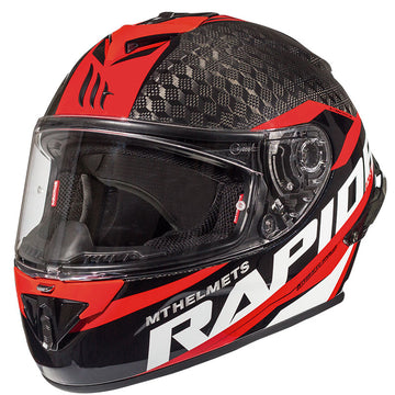 MT Helmets Rapide Pro Carbon C5 Helmet - Black Red
